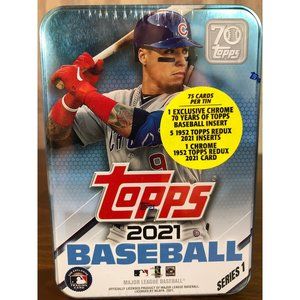 2021 Topps Series 1 Baseball Tin - Javier Baez - Brand New Factory Sealed